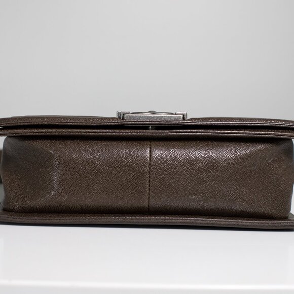 Chanel Caviar Chocolate Brown Quilted Medium Boy Bag - Picture 8 of 12